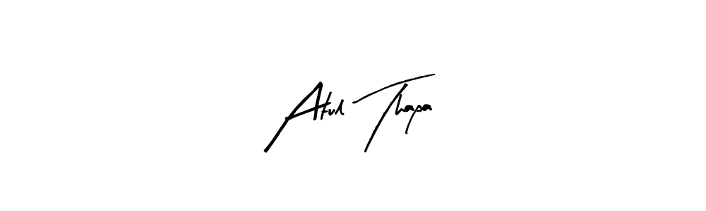 You should practise on your own different ways (Arty Signature) to write your name (Atul Thapa) in signature. don't let someone else do it for you. Atul Thapa signature style 8 images and pictures png