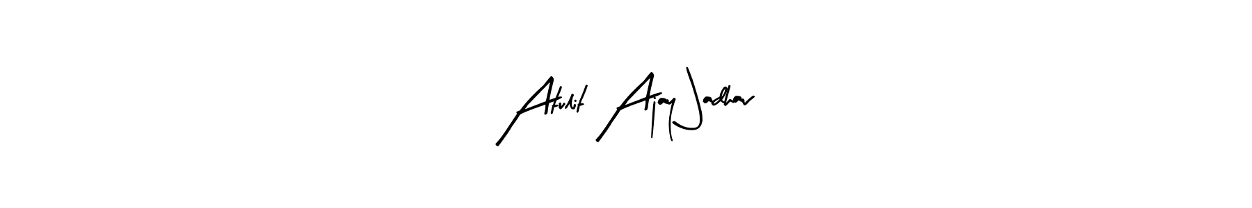 if you are searching for the best signature style for your name Atulit Ajay Jadhav. so please give up your signature search. here we have designed multiple signature styles  using Arty Signature. Atulit Ajay Jadhav signature style 8 images and pictures png