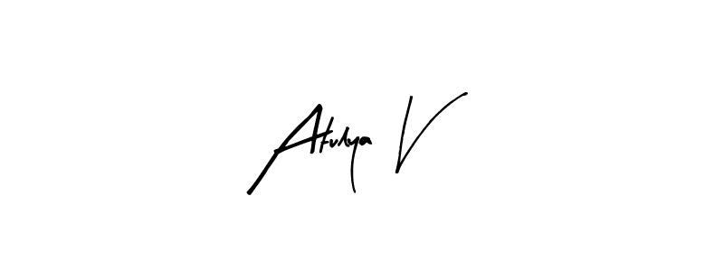 Best and Professional Signature Style for Atulya V. Arty Signature Best Signature Style Collection. Atulya V signature style 8 images and pictures png