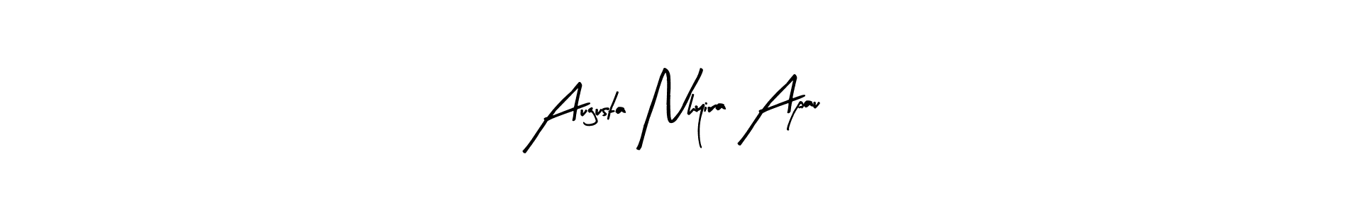 Make a beautiful signature design for name Augusta Nhyira Apau. With this signature (Arty Signature) style, you can create a handwritten signature for free. Augusta Nhyira Apau signature style 8 images and pictures png