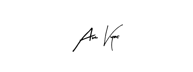 if you are searching for the best signature style for your name Aum Vyas. so please give up your signature search. here we have designed multiple signature styles  using Arty Signature. Aum Vyas signature style 8 images and pictures png