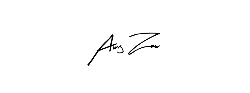 Arty Signature is a professional signature style that is perfect for those who want to add a touch of class to their signature. It is also a great choice for those who want to make their signature more unique. Get Aung Zaw name to fancy signature for free. Aung Zaw signature style 8 images and pictures png