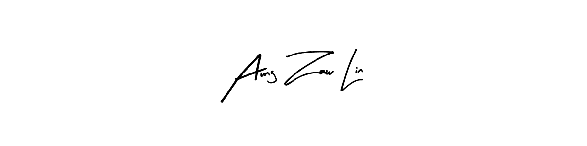 Design your own signature with our free online signature maker. With this signature software, you can create a handwritten (Arty Signature) signature for name Aung Zaw Lin. Aung Zaw Lin signature style 8 images and pictures png