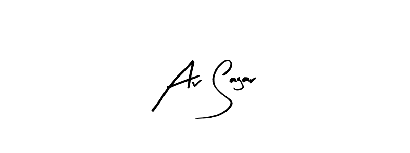 Arty Signature is a professional signature style that is perfect for those who want to add a touch of class to their signature. It is also a great choice for those who want to make their signature more unique. Get Av Sagar name to fancy signature for free. Av Sagar signature style 8 images and pictures png