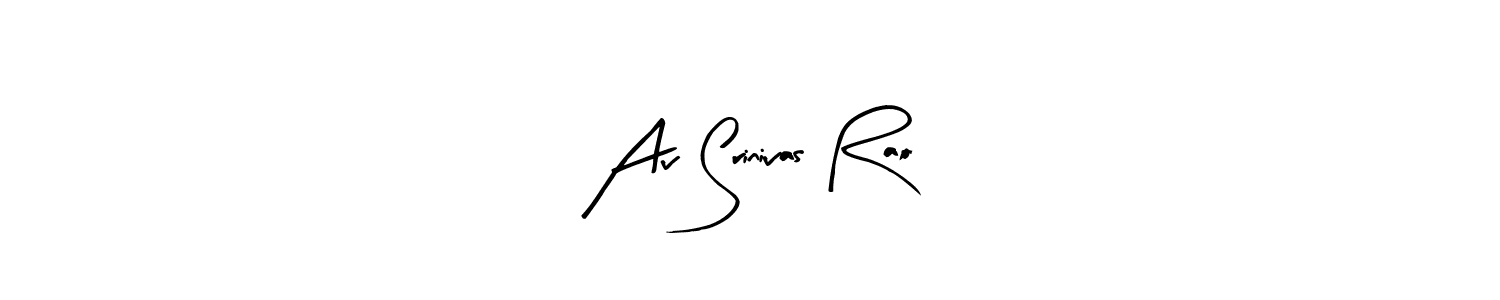 Use a signature maker to create a handwritten signature online. With this signature software, you can design (Arty Signature) your own signature for name Av Srinivas Rao. Av Srinivas Rao signature style 8 images and pictures png
