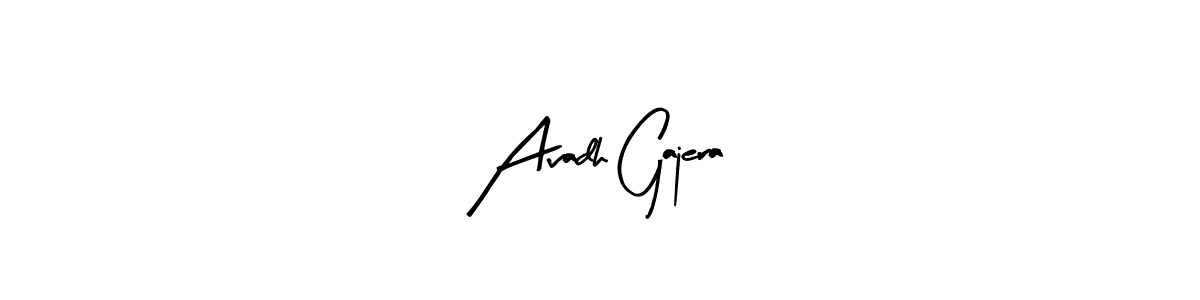 Similarly Arty Signature is the best handwritten signature design. Signature creator online .You can use it as an online autograph creator for name Avadh Gajera. Avadh Gajera signature style 8 images and pictures png