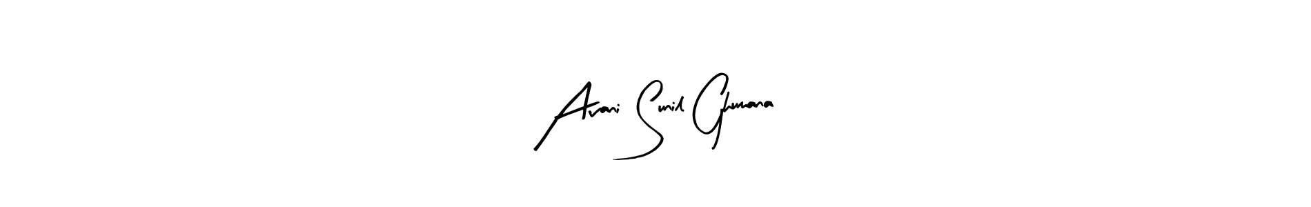 You can use this online signature creator to create a handwritten signature for the name Avani Sunil Ghumana. This is the best online autograph maker. Avani Sunil Ghumana signature style 8 images and pictures png
