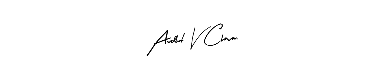 The best way (Arty Signature) to make a short signature is to pick only two or three words in your name. The name Avdhut V Chavan include a total of six letters. For converting this name. Avdhut V Chavan signature style 8 images and pictures png