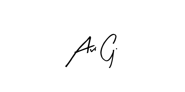 Also You can easily find your signature by using the search form. We will create Avi G. name handwritten signature images for you free of cost using Arty Signature sign style. Avi G. signature style 8 images and pictures png