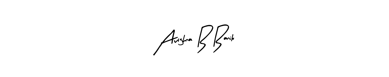 Create a beautiful signature design for name Avighna B Banik. With this signature (Arty Signature) fonts, you can make a handwritten signature for free. Avighna B Banik signature style 8 images and pictures png