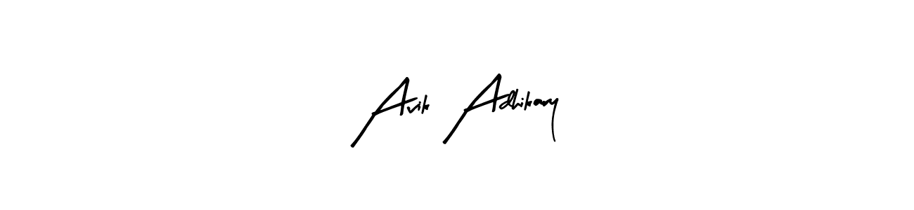 Also we have Avik Adhikary name is the best signature style. Create professional handwritten signature collection using Arty Signature autograph style. Avik Adhikary signature style 8 images and pictures png