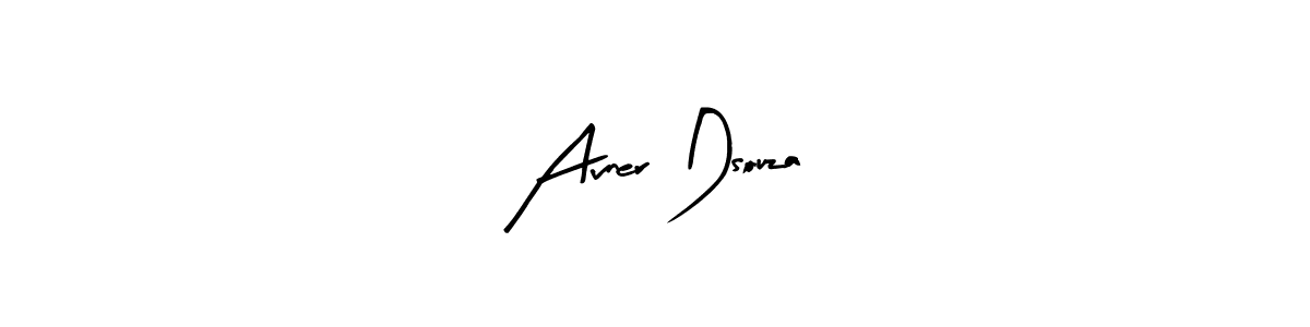 Create a beautiful signature design for name Avner Dsouza. With this signature (Arty Signature) fonts, you can make a handwritten signature for free. Avner Dsouza signature style 8 images and pictures png