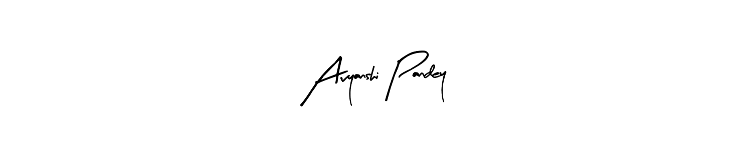 The best way (Arty Signature) to make a short signature is to pick only two or three words in your name. The name Avyanshi Pandey include a total of six letters. For converting this name. Avyanshi Pandey signature style 8 images and pictures png