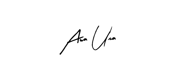 Also we have Awa Uma name is the best signature style. Create professional handwritten signature collection using Arty Signature autograph style. Awa Uma signature style 8 images and pictures png