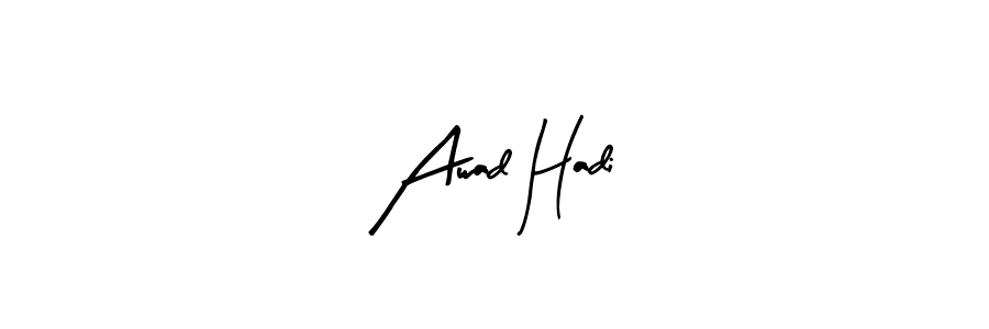 This is the best signature style for the Awad Hadi name. Also you like these signature font (Arty Signature). Mix name signature. Awad Hadi signature style 8 images and pictures png
