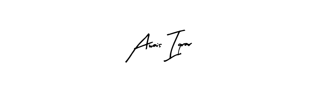 Arty Signature is a professional signature style that is perfect for those who want to add a touch of class to their signature. It is also a great choice for those who want to make their signature more unique. Get Awais Iqrar name to fancy signature for free. Awais Iqrar signature style 8 images and pictures png