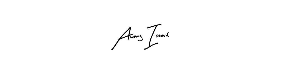 Create a beautiful signature design for name Awang Ismail. With this signature (Arty Signature) fonts, you can make a handwritten signature for free. Awang Ismail signature style 8 images and pictures png