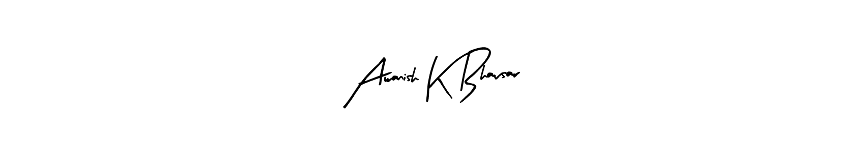 Make a beautiful signature design for name Awanish K Bhavsar. With this signature (Arty Signature) style, you can create a handwritten signature for free. Awanish K Bhavsar signature style 8 images and pictures png
