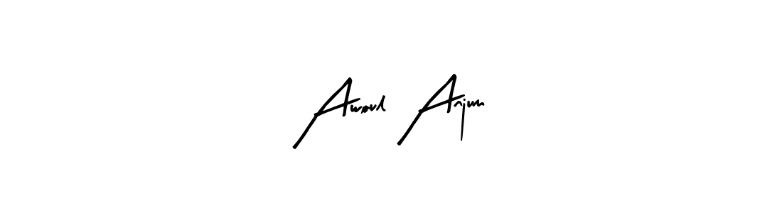 Use a signature maker to create a handwritten signature online. With this signature software, you can design (Arty Signature) your own signature for name Awoul Anjum. Awoul Anjum signature style 8 images and pictures png