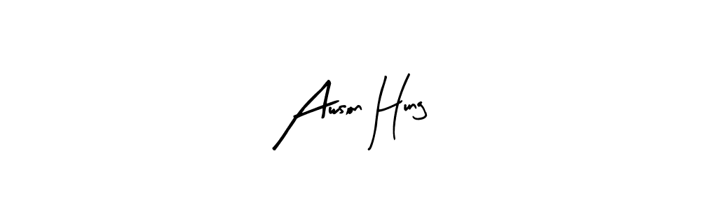 Also we have Awson Hung name is the best signature style. Create professional handwritten signature collection using Arty Signature autograph style. Awson Hung signature style 8 images and pictures png