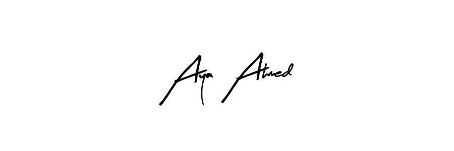 Use a signature maker to create a handwritten signature online. With this signature software, you can design (Arty Signature) your own signature for name Aya Ahmed. Aya Ahmed signature style 8 images and pictures png