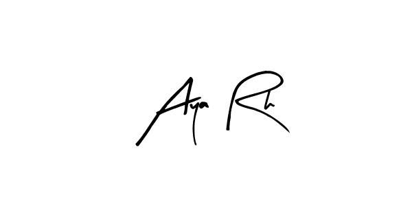 The best way (Arty Signature) to make a short signature is to pick only two or three words in your name. The name Aya Rh include a total of six letters. For converting this name. Aya Rh signature style 8 images and pictures png