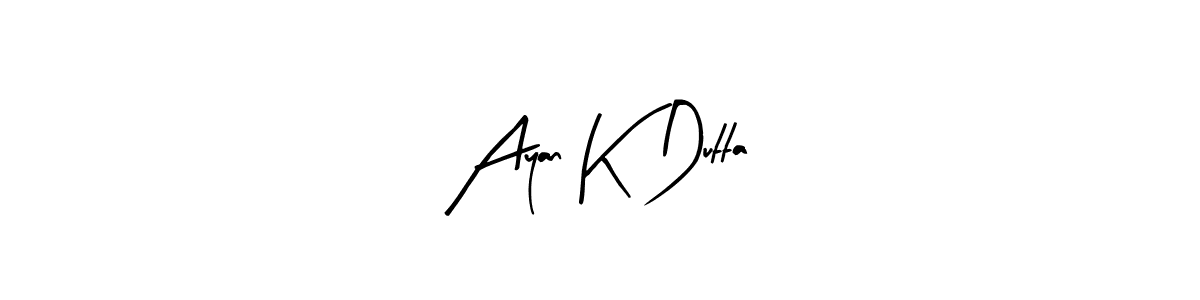 if you are searching for the best signature style for your name Ayan K Dutta. so please give up your signature search. here we have designed multiple signature styles  using Arty Signature. Ayan K Dutta signature style 8 images and pictures png