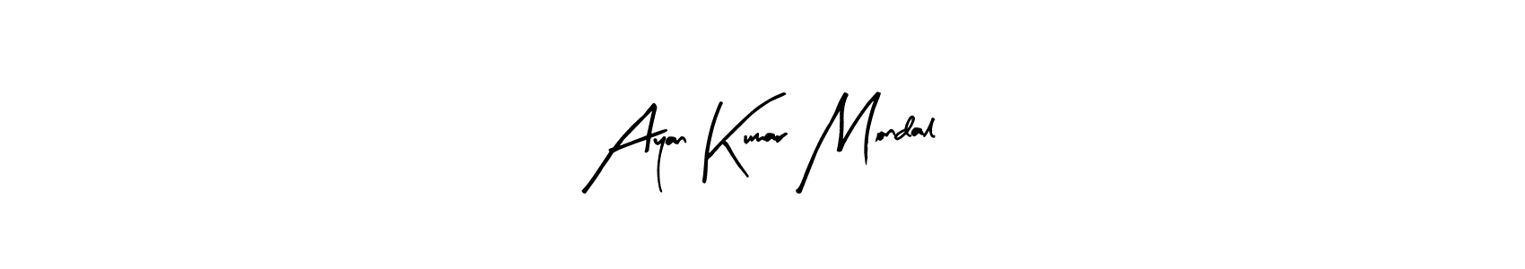 The best way (Arty Signature) to make a short signature is to pick only two or three words in your name. The name Ayan Kumar Mondal include a total of six letters. For converting this name. Ayan Kumar Mondal signature style 8 images and pictures png