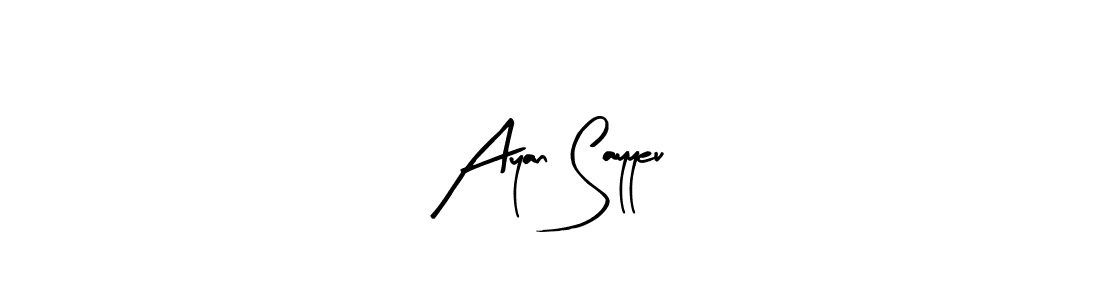 Create a beautiful signature design for name Ayan Sayyeu. With this signature (Arty Signature) fonts, you can make a handwritten signature for free. Ayan Sayyeu signature style 8 images and pictures png