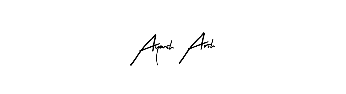 Use a signature maker to create a handwritten signature online. With this signature software, you can design (Arty Signature) your own signature for name Ayansh Arsh. Ayansh Arsh signature style 8 images and pictures png