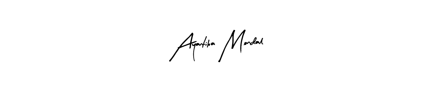How to make Ayantika Mondal name signature. Use Arty Signature style for creating short signs online. This is the latest handwritten sign. Ayantika Mondal signature style 8 images and pictures png