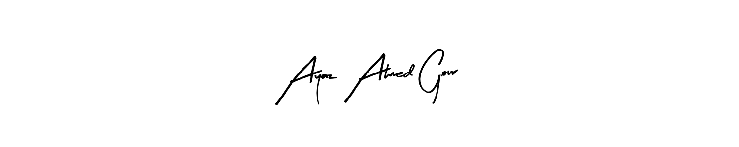 Ayaz Ahmed Gour stylish signature style. Best Handwritten Sign (Arty Signature) for my name. Handwritten Signature Collection Ideas for my name Ayaz Ahmed Gour. Ayaz Ahmed Gour signature style 8 images and pictures png