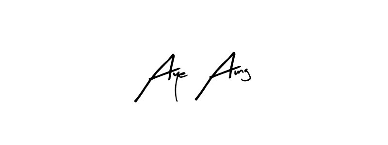 Arty Signature is a professional signature style that is perfect for those who want to add a touch of class to their signature. It is also a great choice for those who want to make their signature more unique. Get Aye Aung name to fancy signature for free. Aye Aung signature style 8 images and pictures png