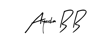 Ayesha B B stylish signature style. Best Handwritten Sign (Arty Signature) for my name. Handwritten Signature Collection Ideas for my name Ayesha B B. Ayesha B B signature style 8 images and pictures png