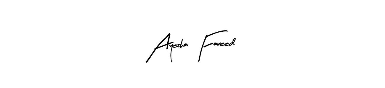 Make a beautiful signature design for name Ayesha Fareed. With this signature (Arty Signature) style, you can create a handwritten signature for free. Ayesha Fareed signature style 8 images and pictures png