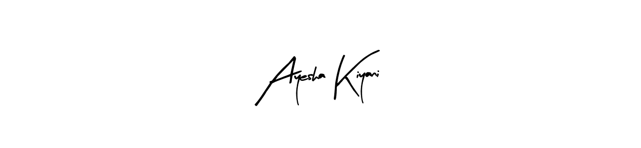 Also we have Ayesha Kiyani name is the best signature style. Create professional handwritten signature collection using Arty Signature autograph style. Ayesha Kiyani signature style 8 images and pictures png