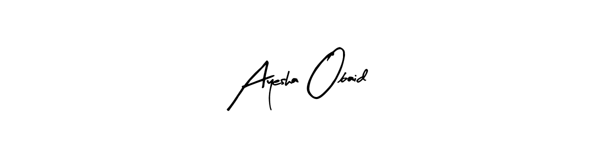 The best way (Arty Signature) to make a short signature is to pick only two or three words in your name. The name Ayesha Obaid include a total of six letters. For converting this name. Ayesha Obaid signature style 8 images and pictures png