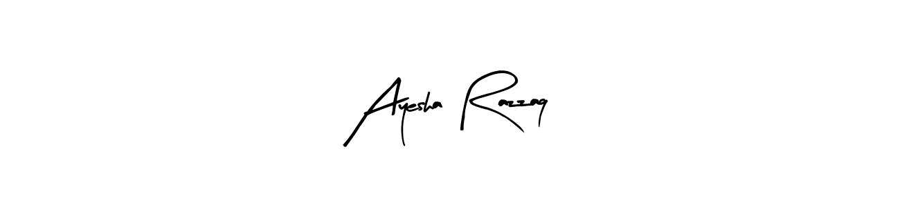 Similarly Arty Signature is the best handwritten signature design. Signature creator online .You can use it as an online autograph creator for name Ayesha Razzaq. Ayesha Razzaq signature style 8 images and pictures png