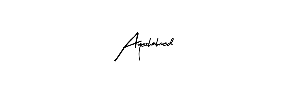 Design your own signature with our free online signature maker. With this signature software, you can create a handwritten (Arty Signature) signature for name Ayeshahmed. Ayeshahmed signature style 8 images and pictures png