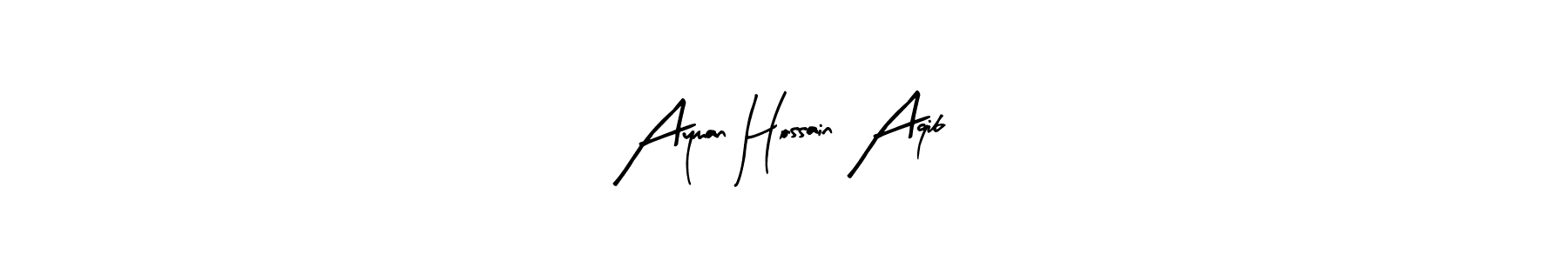 This is the best signature style for the Ayman Hossain Aqib name. Also you like these signature font (Arty Signature). Mix name signature. Ayman Hossain Aqib signature style 8 images and pictures png
