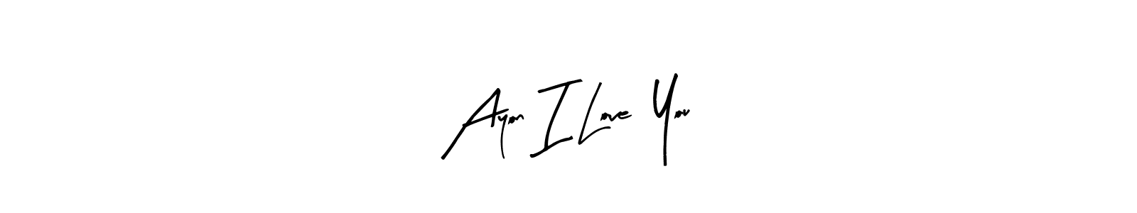 This is the best signature style for the Ayon I Love  You name. Also you like these signature font (Arty Signature). Mix name signature. Ayon I Love  You signature style 8 images and pictures png
