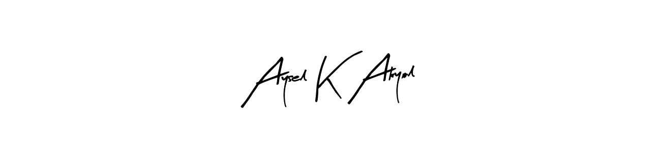 The best way (Arty Signature) to make a short signature is to pick only two or three words in your name. The name Aysel K Akyol include a total of six letters. For converting this name. Aysel K Akyol signature style 8 images and pictures png