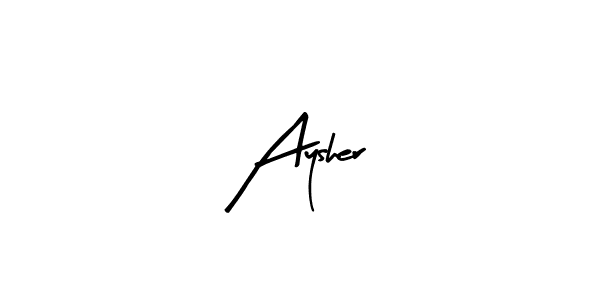 The best way (Arty Signature) to make a short signature is to pick only two or three words in your name. The name Aysher include a total of six letters. For converting this name. Aysher signature style 8 images and pictures png