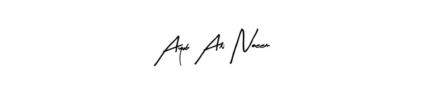 How to make Ayub Ali Naeem name signature. Use Arty Signature style for creating short signs online. This is the latest handwritten sign. Ayub Ali Naeem signature style 8 images and pictures png