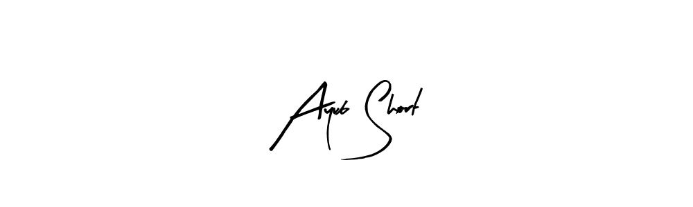 Ayub Short stylish signature style. Best Handwritten Sign (Arty Signature) for my name. Handwritten Signature Collection Ideas for my name Ayub Short. Ayub Short signature style 8 images and pictures png