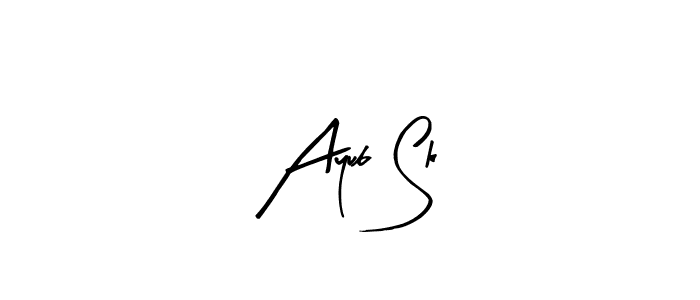 Make a beautiful signature design for name Ayub Sk. With this signature (Arty Signature) style, you can create a handwritten signature for free. Ayub Sk signature style 8 images and pictures png