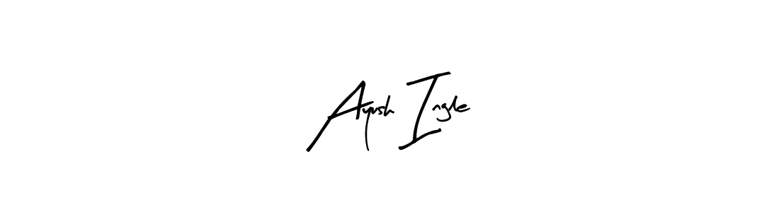 Use a signature maker to create a handwritten signature online. With this signature software, you can design (Arty Signature) your own signature for name Ayush Ingle. Ayush Ingle signature style 8 images and pictures png