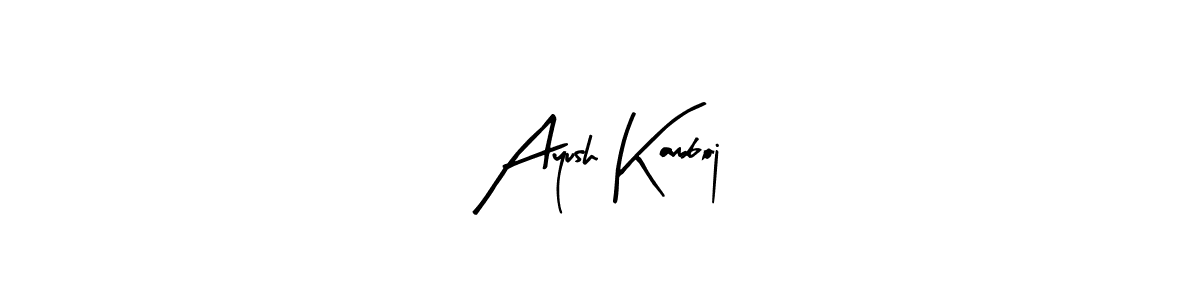 Use a signature maker to create a handwritten signature online. With this signature software, you can design (Arty Signature) your own signature for name Ayush Kamboj. Ayush Kamboj signature style 8 images and pictures png