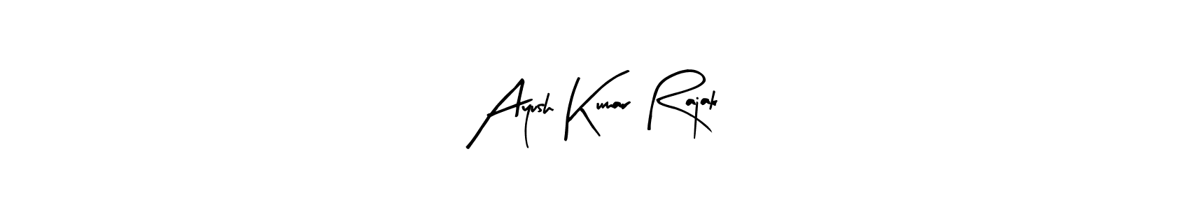 Arty Signature is a professional signature style that is perfect for those who want to add a touch of class to their signature. It is also a great choice for those who want to make their signature more unique. Get Ayush Kumar Rajak name to fancy signature for free. Ayush Kumar Rajak signature style 8 images and pictures png