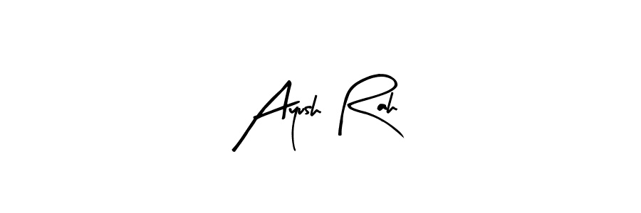 Arty Signature is a professional signature style that is perfect for those who want to add a touch of class to their signature. It is also a great choice for those who want to make their signature more unique. Get Ayush Rah name to fancy signature for free. Ayush Rah signature style 8 images and pictures png